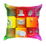 3D подушка Multicolor icons