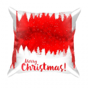 3D подушка Christmas red trees