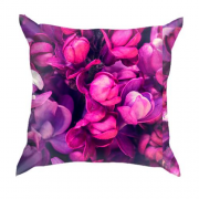 3D подушка Purple petals pattern