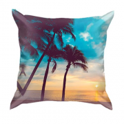 3D подушка Palm trees and sunset