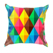 3D подушка Multicolored rhombuses