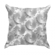 3D подушка Silver abstraction
