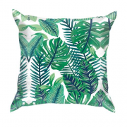 3D подушка с тропическими листьями