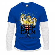 Комбінований лонгслів з ховрашками і попкорном Keep calm & dont eat after 6 pm