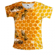 Женская 3D футболка с пчелами
