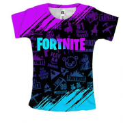 Жіноча 3D футболка Fortnite Purple