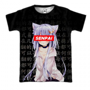 3D футболка Senpai Anime