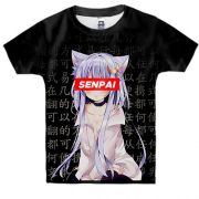 Дитяча 3D футболка Senpai Anime