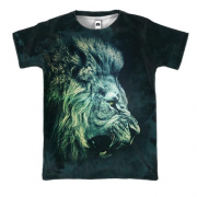 3D футболка с профилем льва