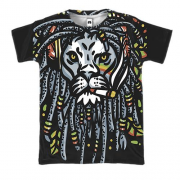 3D футболка со львом хиппи
