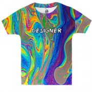 Детская 3D футболка с разводами "Designer"