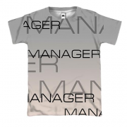 3D футболка для менеджера "manager"