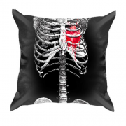 3D подушка Скелет з серцем