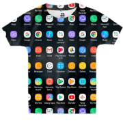 Детская 3D футболка Иконки с телефона