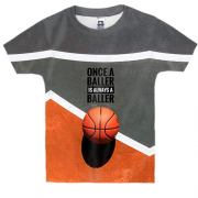 Детская 3D футболка Баскетбол навсегда