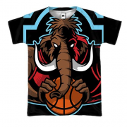 3D футболка с мамонтом баскетболистом