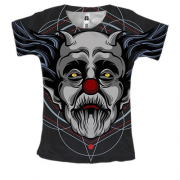 Женская 3D футболка с клоуном-зомби