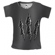 Жіноча 3D футболка з металевими подряпинами