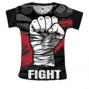 Женская 3D футболка FIGHT