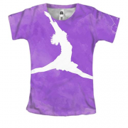Женская 3D футболка с акварельной танцовщицей