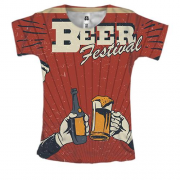 Женская 3D футболка Beer festival