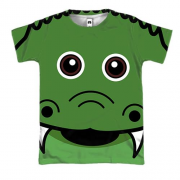 3D футболка с милым крокодилом