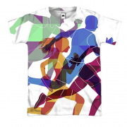 3D футболка з бігунами