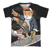 3D футболка з котом хуліганом