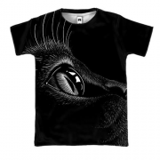 3D футболка з поглядом кота