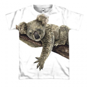 3D футболка з ледачою коалою