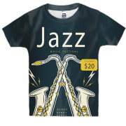 Детская 3D футболка Jazz music fest