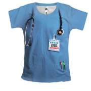 Женская 3D футболка "Костюм врача"