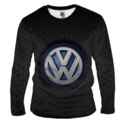 Мужской 3D лонгслив с логотипом Volkswagen
