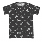 3D футболка S E X pattern 2