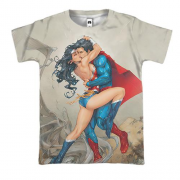 3D футболка Superman and superwoman