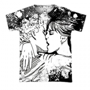 3D футболка Черно-белый поцелуй 2