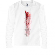 Детская футболка с длинным рукавом с потеками крови