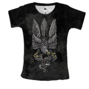 Жіноча 3D футболка з птицею гербом України