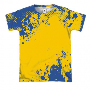 3D футболка жовто-синього кольору