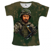 Женская 3D футболка со стилизованным Тарасом Шевченко