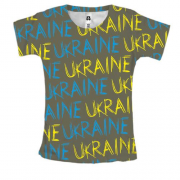 Жіноча 3D футболка Ukraine (напис)