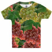 Детская 3D футболка с  зеленым и красным виноградом