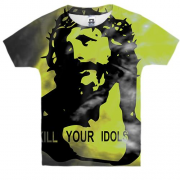 Детская 3D футболка с Иисусом и надписью "Не создай себе кумира"