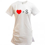 Подовжена футболка Любов дорожча за гроші