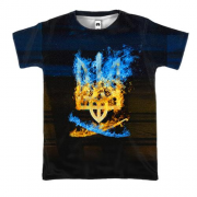 3D футболка Вогняний герб (2)