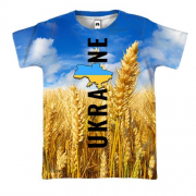 3D футболка Ukraine (поле пшеницы)