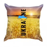 3D подушка Ukraine (поле пшениці на заході сонця)