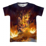 3D футболка Украина в огне