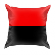 3D подушка з червоно-чорним прапором України