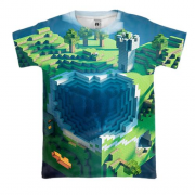 3D футболка Minecraft - Світ